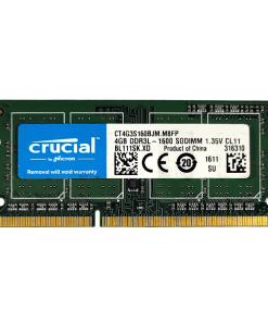 رم لپ تاپ 4گیگ کروشیالCrucial DDR3,PC3L 1600MHZ
